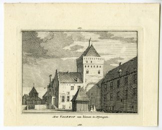 Antique Print-NIJMEGEN-VIEW-VALKHOF-CASTLE-NETHERLANDS-Spilman-de Beijer-1746
