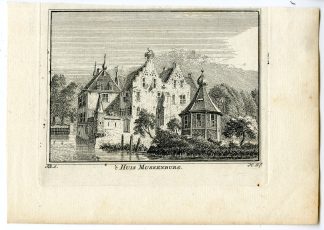 Antique Print-NIJMEGEN-MUSSENBURG-CASTLE-NETHERLANDS-Spilman-de Beijer-1746