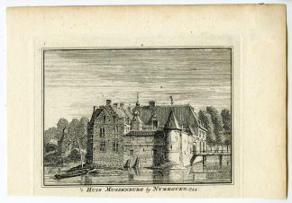 Antique Print-NIJMEGEN-MUSSENBURG-CASTLE-NETHERLANDS-Spilman-de Beijer-1746