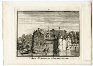 Antique Print-NIJMEGEN-MUSSENBURG-CASTLE-NETHERLANDS-Spilman-de Beijer-1746