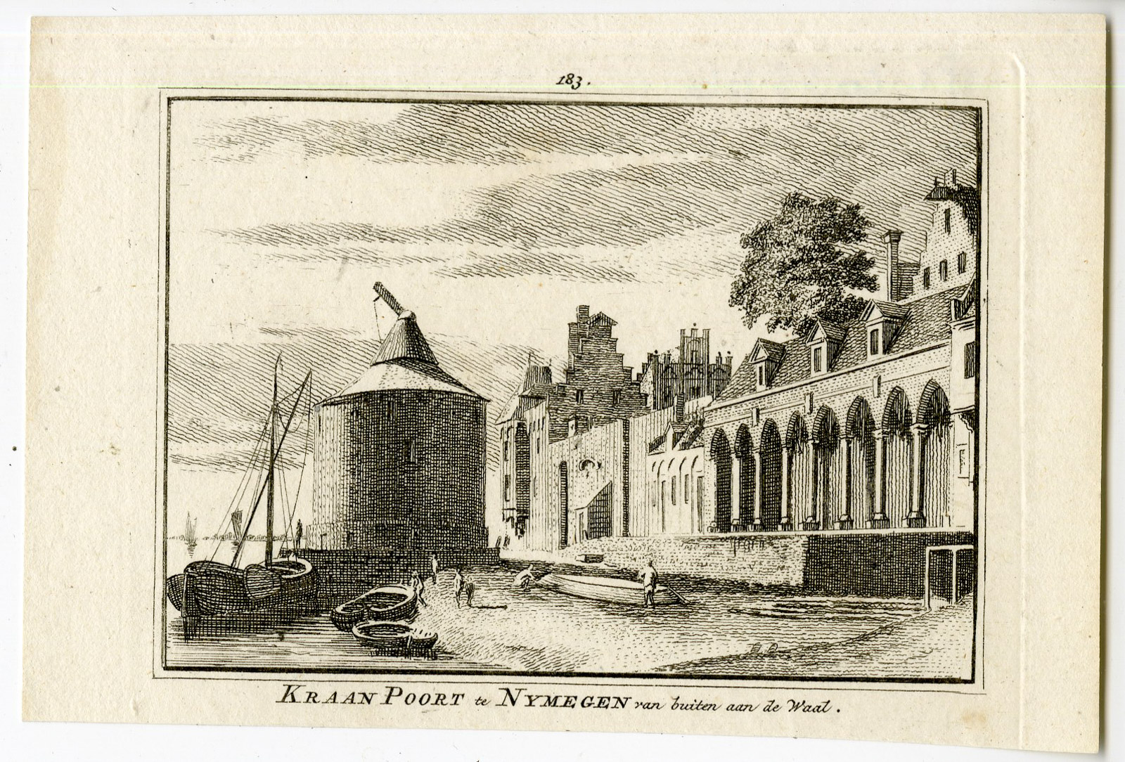 Pco 9949 416x282 Antique Print-NIJMEGEN-KRAANPOORT-WAAL-NETHERLANDS-Spilman-de Beijer-1746