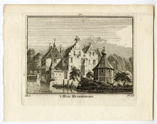Antique Print-NIJMEGEN-MUSSENBURG-CASTLE-NETHERLANDS-Spilman-de Beijer-1746