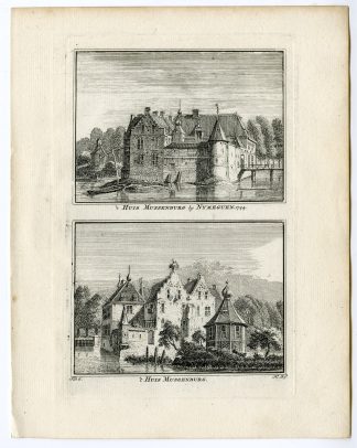 Antique Print-NIJMEGEN-MUSSENBURG-CASTLE-NETHERLANDS-Spilman-de Beijer-1746