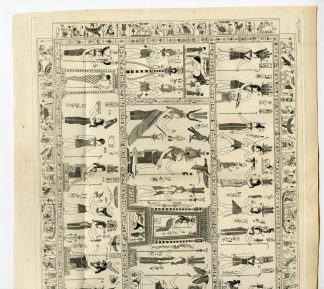 Antique Print-EGYPT-ARTEFACT-BEMBINE TABLET-ISIS-HIEROGLYPHS-Caylus-1767