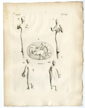 Antique Print-ARTEFACT-RELIEF-PEGASUS-ETRUSCAN-MYTHOLOGY-DEITY-Caylus-1767