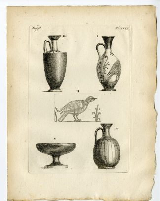 Antique Print-ETRUSCAN ARTEFACT-JUG-VASE-OLPE-Caylus-1767