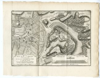 Antique Map-FRANCE-PERIGUEUX-CAMP DE CESAR0ARCHAEOLOGY-Caylus-1767