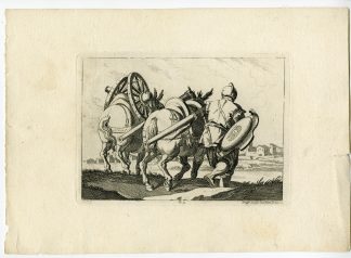 Antique Master Print-SOLDIER-MULES-ARTILLERY-PLATE-9-Palmieri-Tempesta-1760