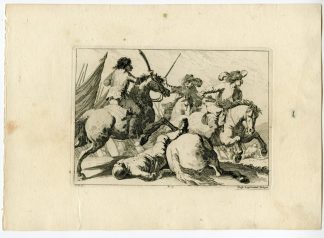 Antique Master Print-CAVALRY-BATTLE-PLATE-19-Palmieri-Simonini-1760