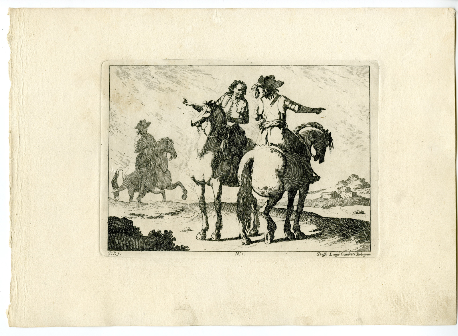 Pictura 07829 416x305 Antique Master Print-MILITARY-COMMANDERS-HORSEBACK-PL.1-Palmieri-Simonini-1760