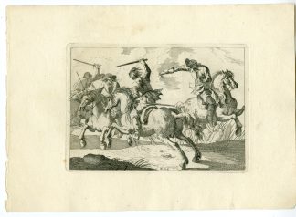 Antique Master Print-CAVALRY-COMBAT-PLATE-24-Palmieri-Simonini-1760
