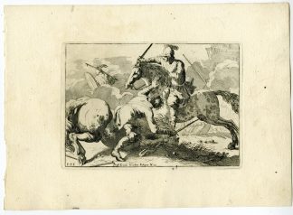 Antique Master Print-CALZA-BATTLE-COMBAT-PLATE-22-Palmieri-Calza-1760