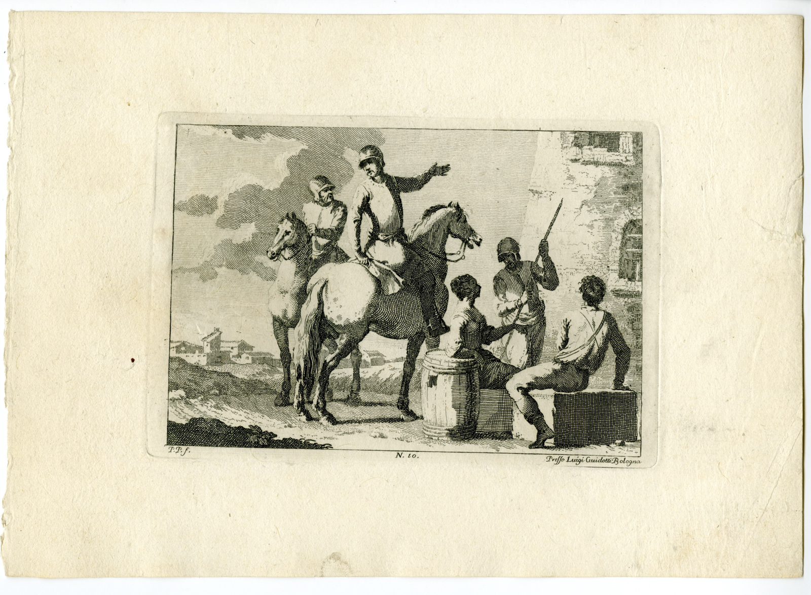 Pictura 07841 416x305 Antique Master Print-SOLDIERS-MILITARY-SCENE-PLATE-10-Palmieri-Simonini-1760