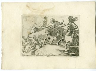 Antique Master Print-CAVALRY-CHARGE-PLATE-28-Palmieri-Simonini-1760