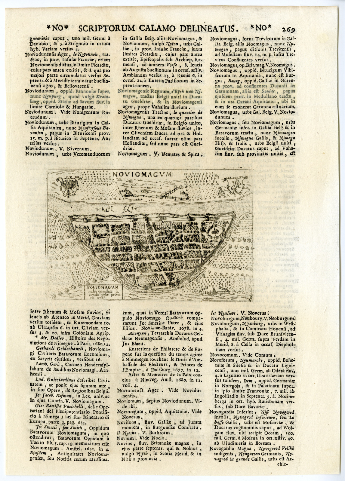 Pictura 08505 416x580 Antique Print-NIJMEGEN-NOVIOMAGUM-WAAL-NETHERLANDS-Valegio-Lasor a Varea-1713