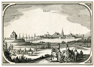 Rare-Antique Print-GRAVE-VIEW-BRABANT-NETHERLANDS-Schut-Visscher-1656