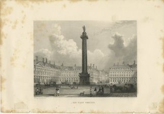Antique Print-PLACE VENDOME-SQUARE-PARIS-FRANCE-Rouargue-Gram-1865