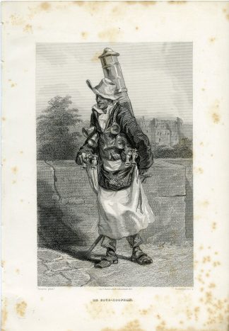 Antique Print-TRAVELLING MERCHANT-SALESMAN-PARIS-Rouargue-Gavarni-Gram-1865