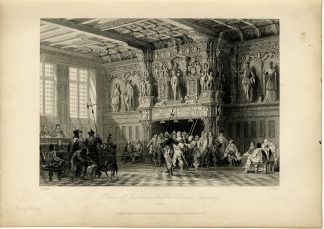 Antique Print-BRUGES-BRUGGE-PALACE OF JUSTICE-BELGIUM-Wallis-Allom-Roscoe-1840