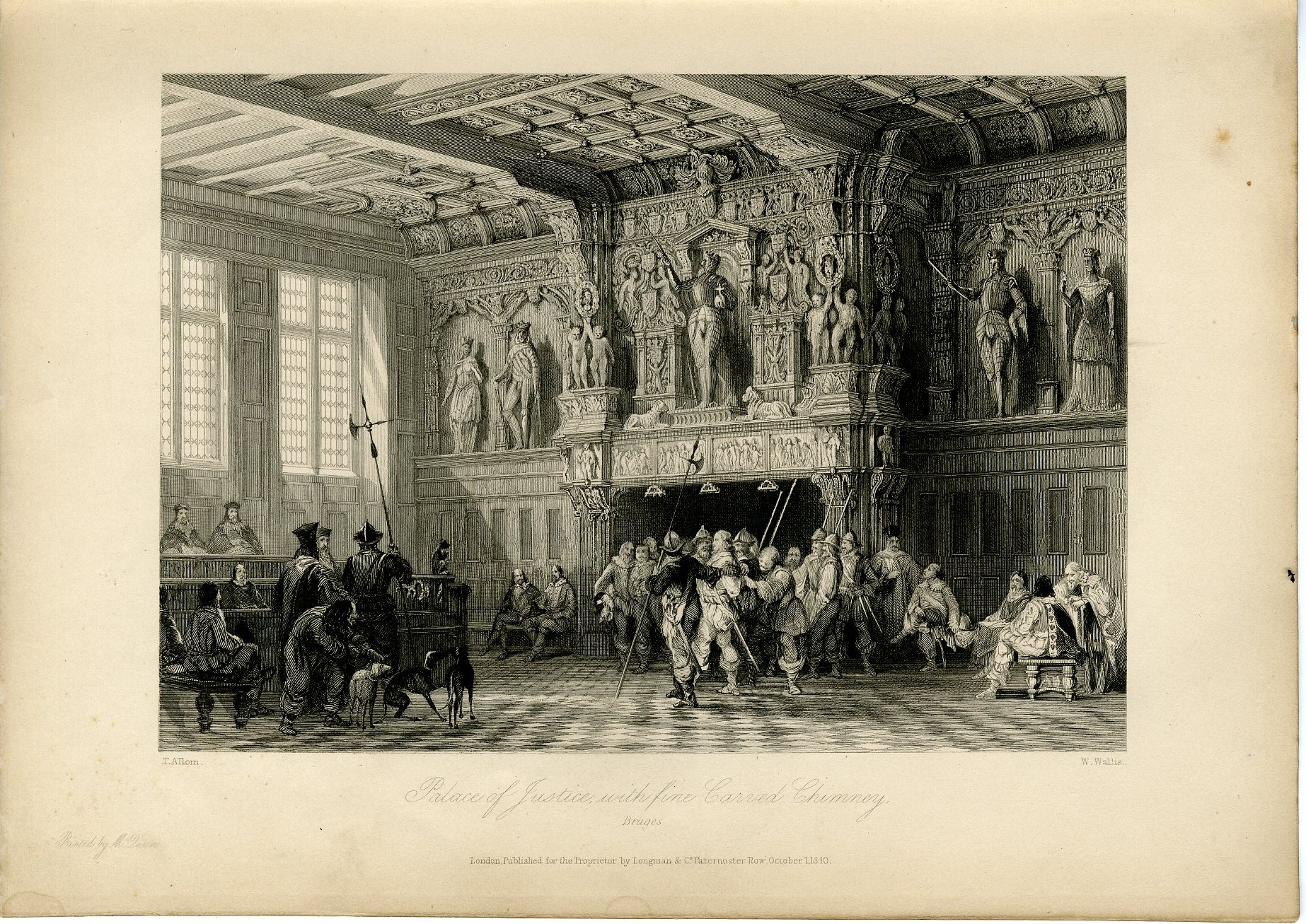 Pictura 14126 416x295 Antique Print-BRUGES-BRUGGE-PALACE OF JUSTICE-BELGIUM-Wallis-Allom-Roscoe-1840