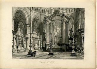 Antique Print-GHENT-GENT-ST. BAVON-CATHEDRAL-BELGIUM-Mottram-Allom-Roscoe-1840