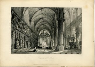 Antique Print-ANTWERPEN-SAINT PAUL'S CHURCH-BELGIUM-Varrall-Allom-Roscoe-1840