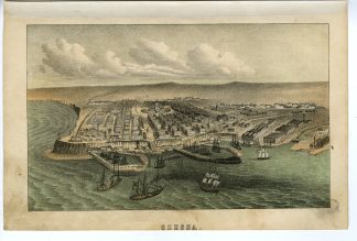 Rare-Antique Print-ODESSA-UKRAINE-RUSSIA-BLACK SEA-SHIPS-Goehring-1855