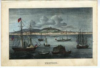 Rare-Antique Print-KERTSCH-KERCH-KERICH-CRIMEA-RUSSIA-SHIP-Goehring-1855