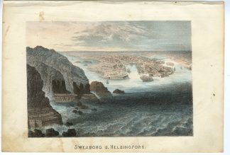 Rare-Antique Print-SVEABORG-SUOMENLINNA-HELSINKI-FORTRESS-Goehring-1855