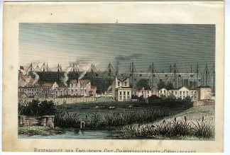 Rare-Antique Print-SS GREAT EASTERN-HULL-CONSTRUCTION-LONDON-Goehring-1855