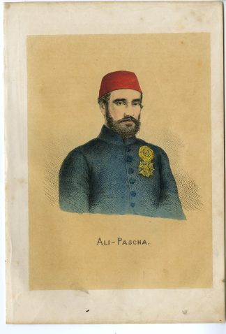 Rare-Antique Print-AHMED SEFIC MIDHAT PASHA-OTTOMAN STATESMAN-Goehring-1855