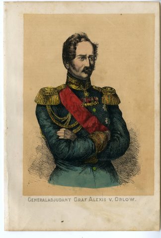 Rare-Antique Print-PRINCE ALEXEY ORLOW-RUSSIAN GENERAL-Goehring-1855