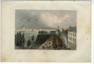 Rare-Antique Print-VIENNA-WIEN-AUSTRIA-VIEW-Payne-Goehring-1855