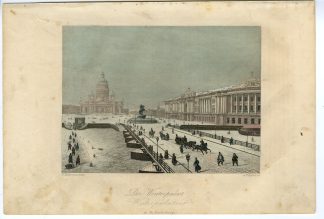 Rare-Antique Print-SAINT PETERSBURG-RUSSIA-WINTER PALACE-Payne-Goehring-1855
