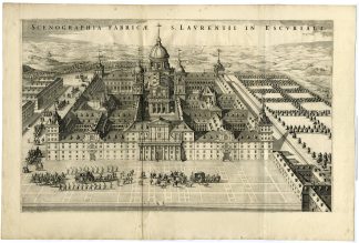 Antique Print-SPAIN-SAN LORENZO-EL ESCORIAL-PALACE-MONASTRY-Blaeu-Perret-1663