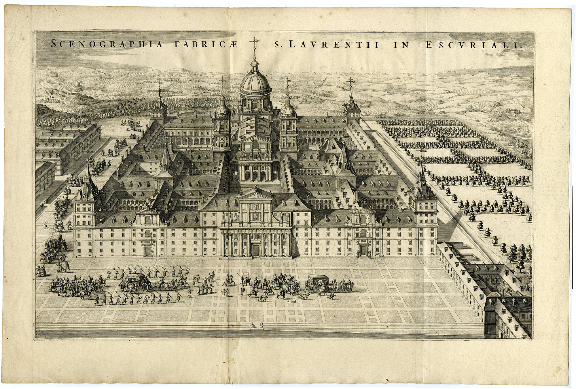 Pictura 15607 416x281 Antique Print-SPAIN-SAN LORENZO-EL ESCORIAL-PALACE-MONASTRY-Blaeu-Perret-1663