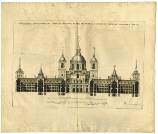 Antique Print-SPAIN-SAN LORENZO-EL ESCORIAL-DOME-Blaeu-Perret-1663