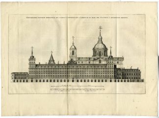 Antique Print-SPAIN-SAN LORENZO-EL ESCORIAL-SOUTHERN FACADE-Blaeu-Perret-1663